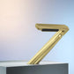 Modern Angular Basin Faucet with Adjustable Waterfall