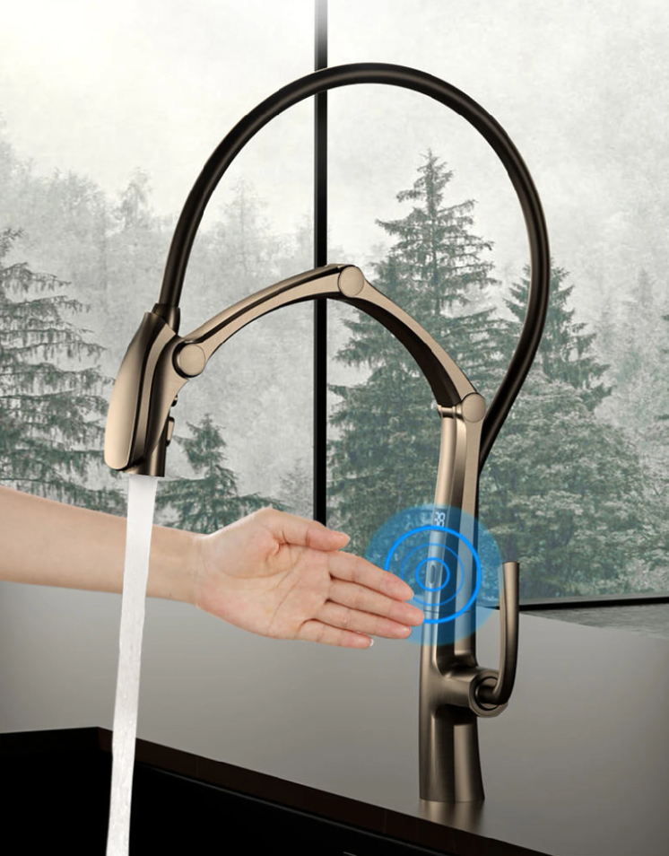 Astrid Digital Display Touchless Aeration Kitchen Faucet