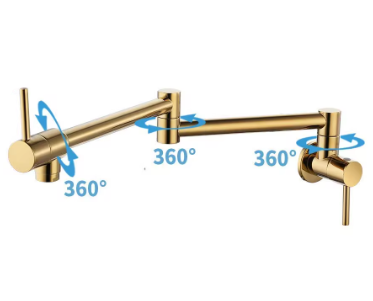 Victoria Wall-Mounted Pot Filler Joint Swing Arm Faucet