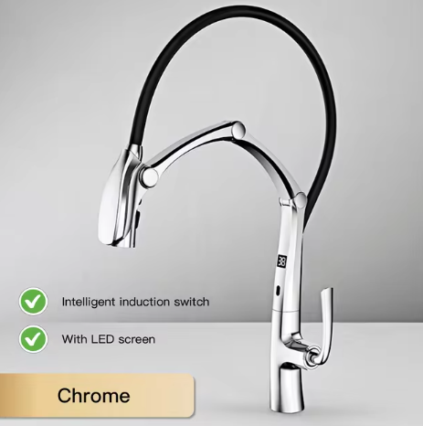 Astrid Digital Display Touchless Aeration Kitchen Faucet