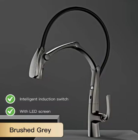 Astrid Digital Display Touchless Aeration Kitchen Faucet